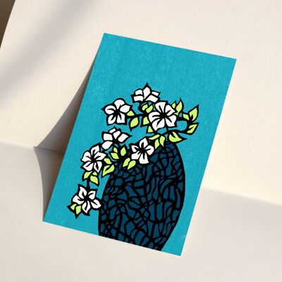 Postkarte "Blumenvase"
