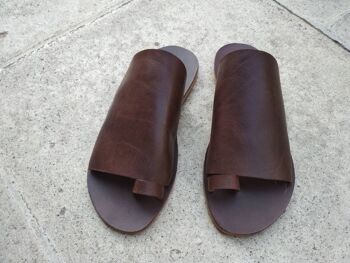 Sandales double bande - Marron 4