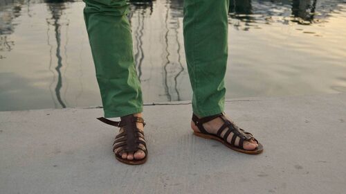 Gladiator Sandals, Lace up Sandals, Gladiator Lace ups - Tan