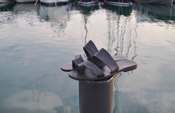 Sandales en cuir pour hommes grecs, chaussures pour hommes d'été, appartements pour hommes - Natural Tan_Aigonio Sandal 3