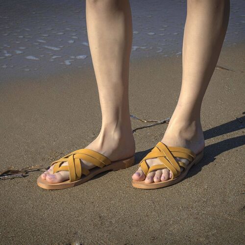 Handmade Women Sandals in Boho Style, ladies sandals summer - Natural tan colour