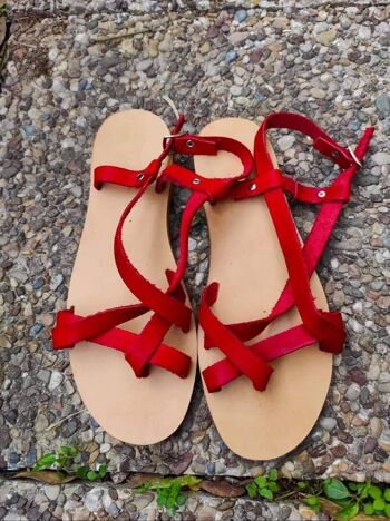 Sandales pour femmes faites à la main, sandales d'été pour femmes - Marron - Pirrihos Sandal 2