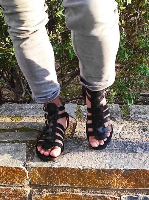 High Gladiator sandals - Tan - Kittaion Sandal