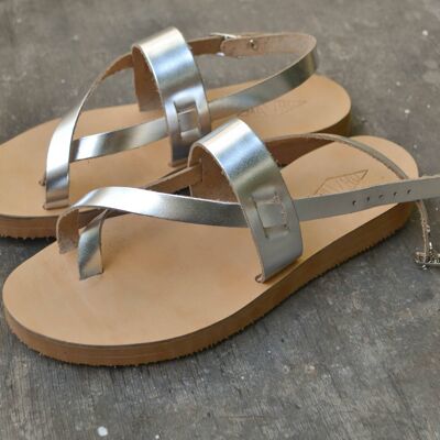 Leather Slippers,SALE, Leather Sandals, Black Summer Shoes - Rose gold - Sandal 5