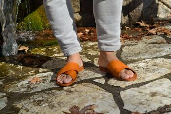 Sandales naturelles, sandales pour hommes, hommes plats, sandales en cuir - Noir - Eliros Sandal 3
