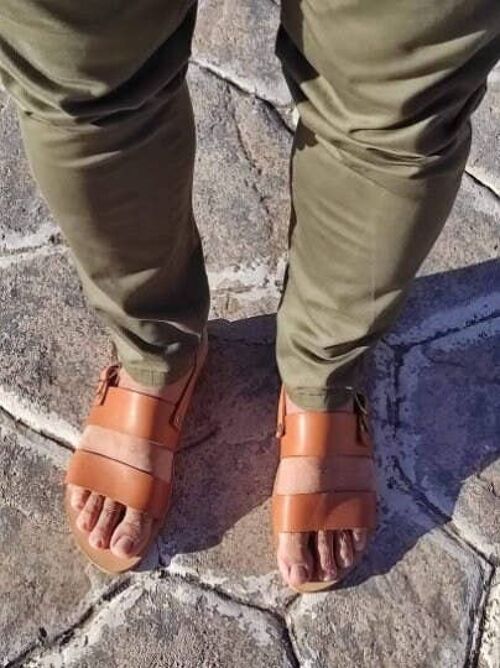 Sandals for men mens sandals gladiator sandals mens - Natural Tan_Sandal 2