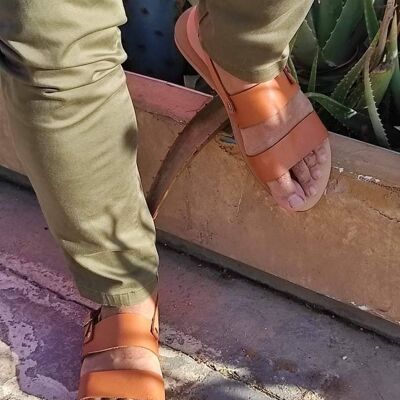 Sandali per uomo sandali uomo sandali gladiatore uomo - Abbronzatura naturale - Sandalo 2