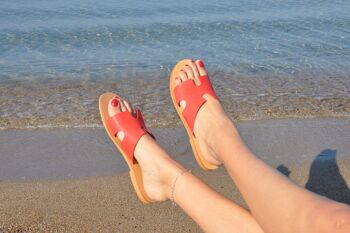 Sandales, Sandales Hermès, Sandales en cuir naturel, été - Or - Thermo Sandal 2