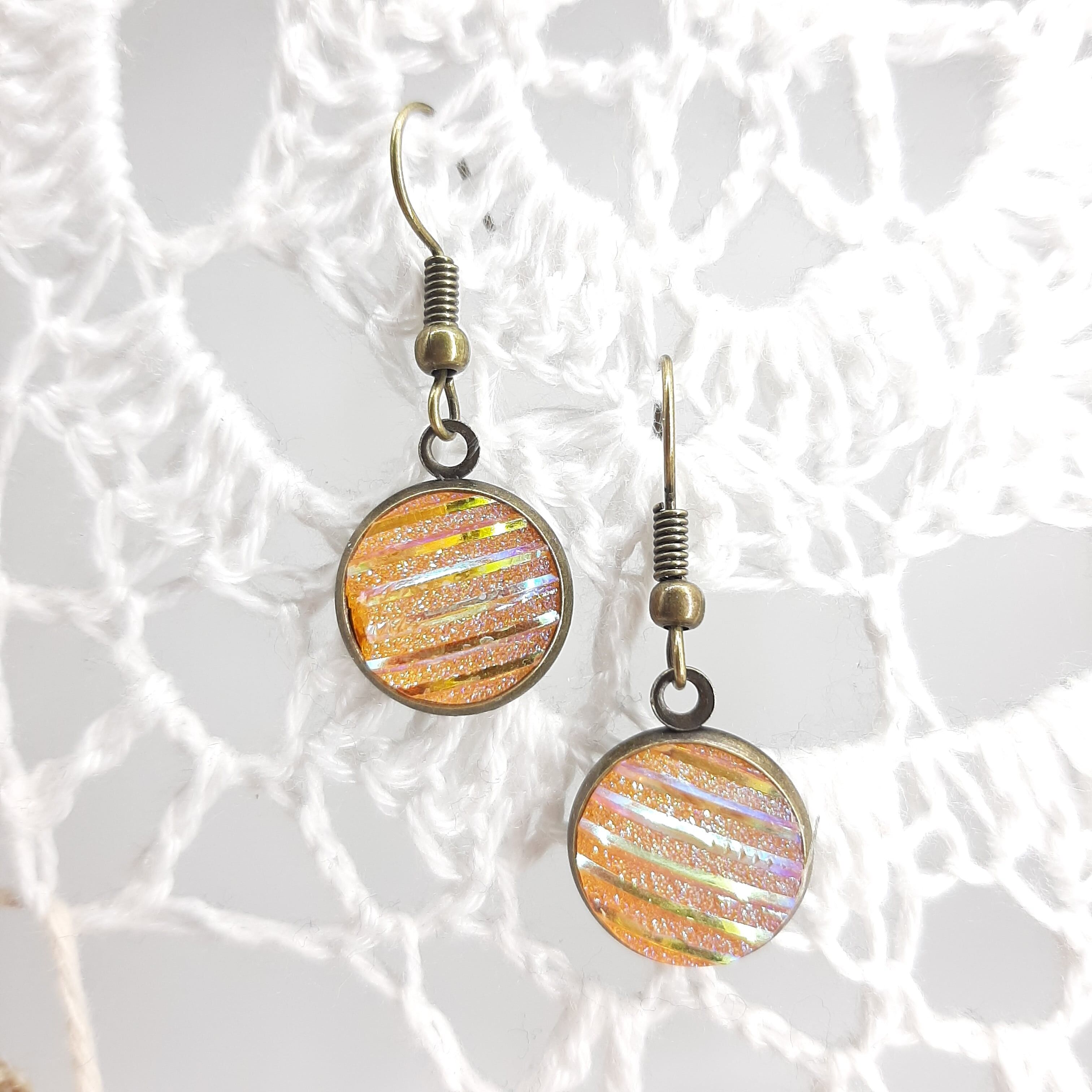 Glam Chic Earrings - "Lucy" - Orange