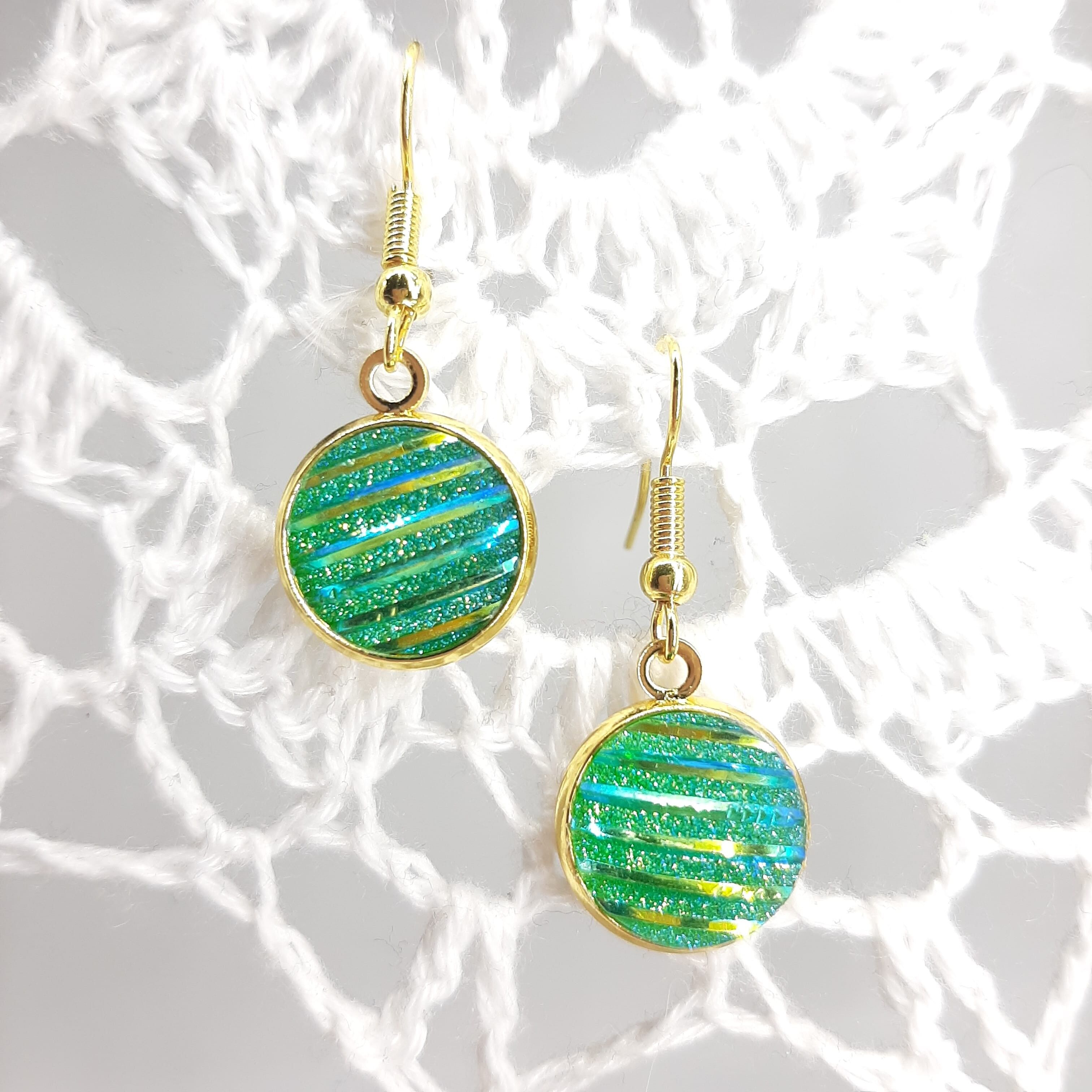 Orecchini Glam Chic - "Lucy" - Verde Irlandese