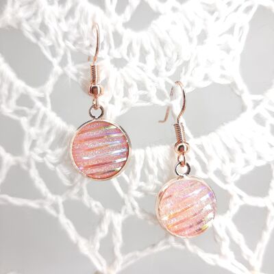Glam Chic Earrings - "Lucy" - Flamingo Pink