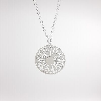 Bohemian necklace - "Dandelion" silver
