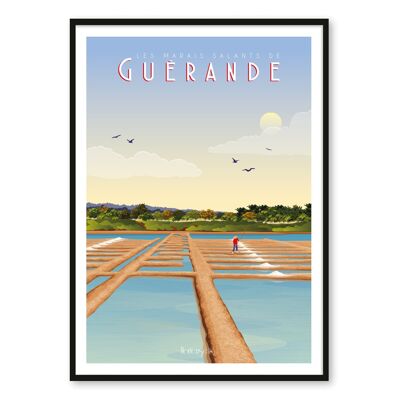 Poster Guérande and its salt marshes