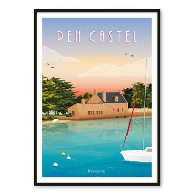 Poster of the Pen Castel mill in Arzon