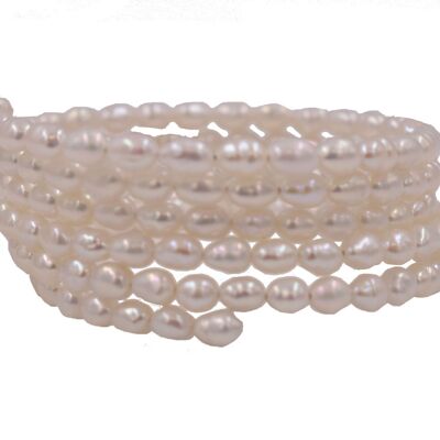 Wrap bracelet - freshwater cultured pearls