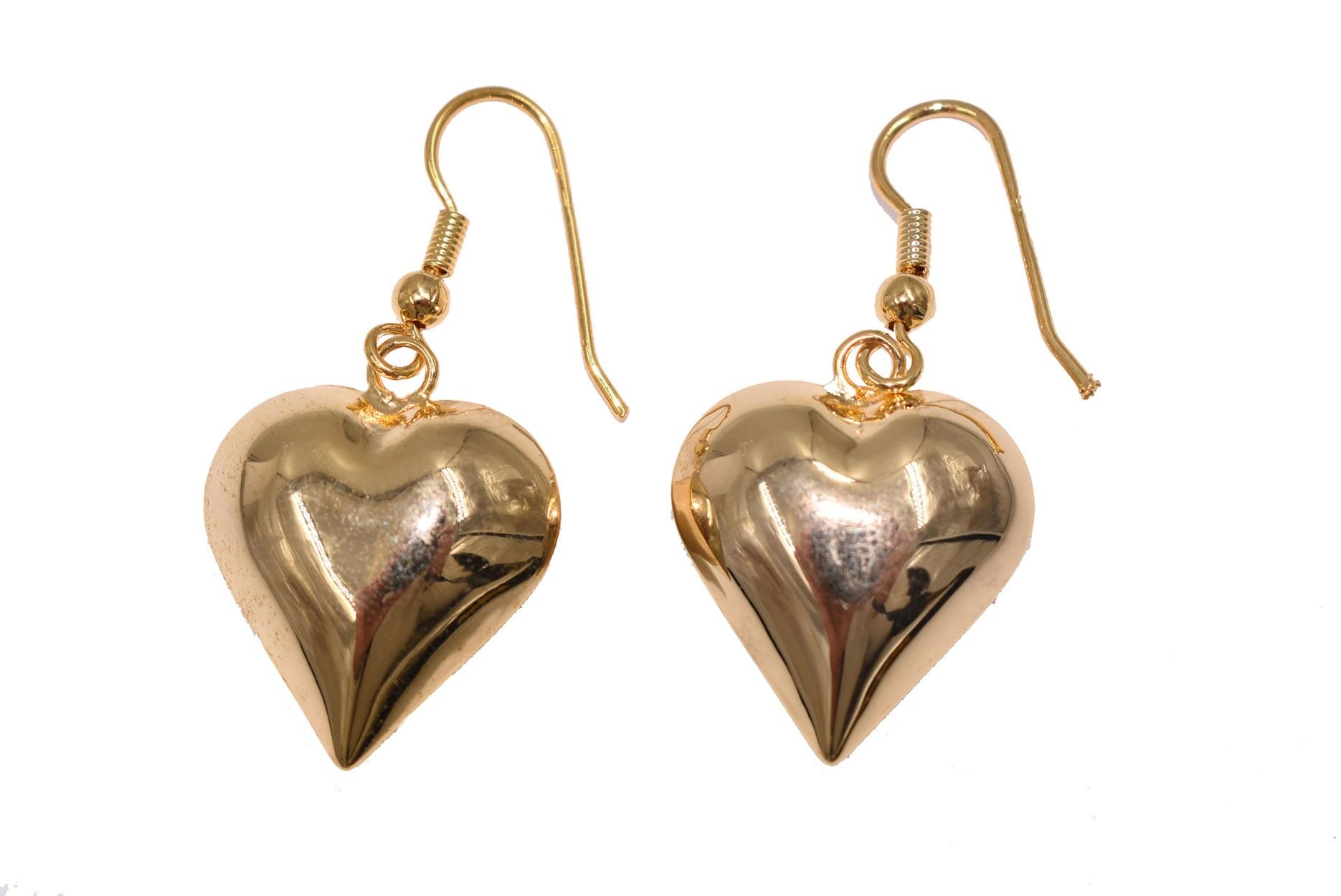 Earrings - heart - gold plated