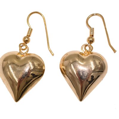 Earrings - heart - gold plated