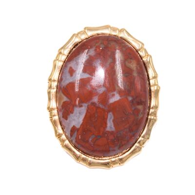 Broche de piedras preciosas - Poppy Jasper