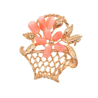 Broche cesta de flores