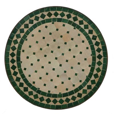 Tavolino Mosaico Marocchino Ø45 cm Tavolo Rotondo Mosaico Rombo Verde