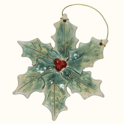 Jolly Holly handgefertigte Keramik Weihnachtsbaumschmuck