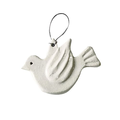 White Dove Handmade Ceramic Christmas Tree Decoration