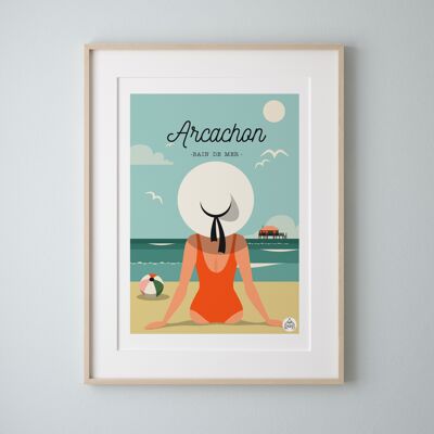 ARCACHON - Sea Bath - Poster