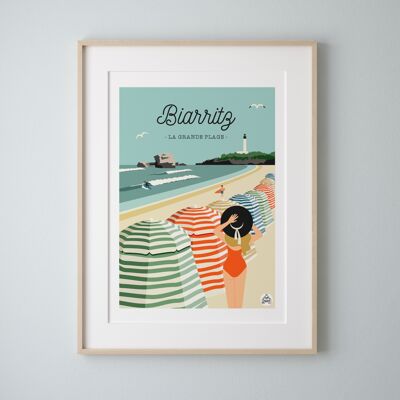 BIARRITZ - La Grande Spiaggia - Poster