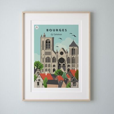 BOURGES - La Catedral - Póster
