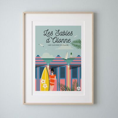 LES SABLES D'OLONNE - Le cabine al mare