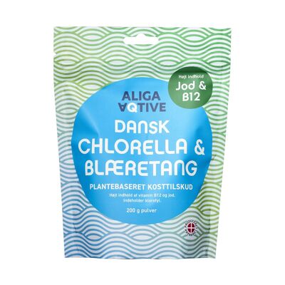 Chlorella y algas marinas en polvo