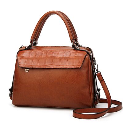 AnBeck Women's Elegant PU Leather Shoulder Bag / Handle Bag - brown