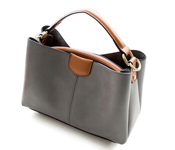 AnBeck Sac à bandoulière / sac à main contemporain moderne pour femme - gris 4
