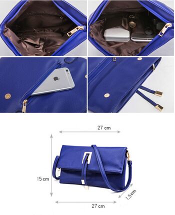 AnBeck élégante pochette pliable / sac à bandoulière - bleu 6
