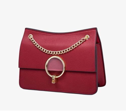 AnBeck classic elegant small shoulder bag / handle bag - red