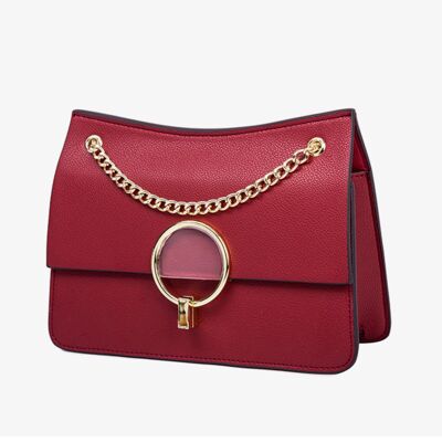 AnBeck classica elegante borsa a tracolla piccola / borsa con manico - rossa