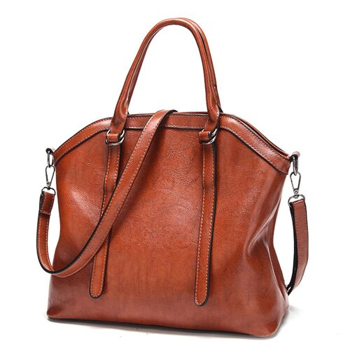 AnBeck classic leather handbag / shoulder bag / crossbody bag  - brown