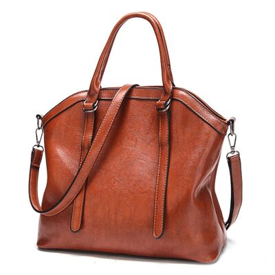 AnBeck classic leather handbag / shoulder bag / crossbody bag - brown