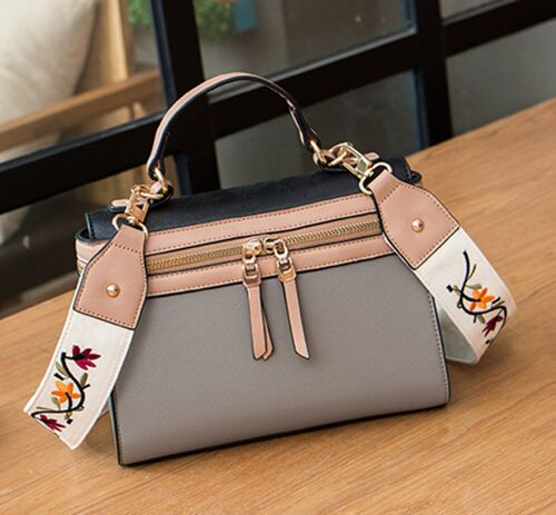 AnBeck Small bag with floral embroidery - grey