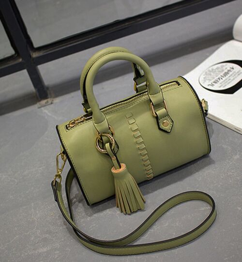AnBeck mini cylindrical handbag / shoulder bag - oliver green