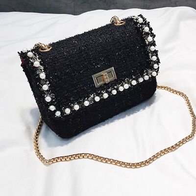 AnBeck stylish elegant small women's handbag / crossbody bag - black