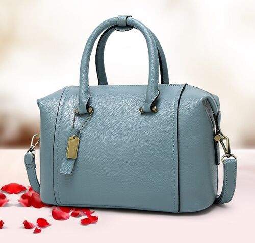 AnBeck Vintage Handle Bag / Shoulder Bag with Shoulder Strap - Turquoise