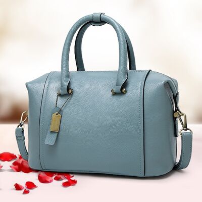 AnBeck Vintage Handle Bag / Shoulder Bag with Shoulder Strap - Turquoise