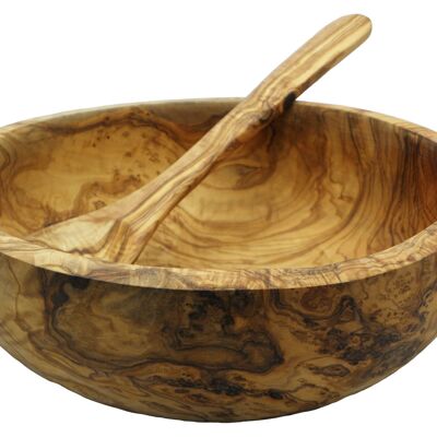 Olive wood salad bowl