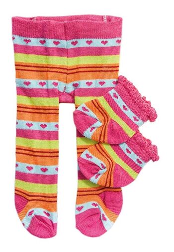 Collants de poupée avec chaussettes, colorés, taille 35-45cm 5