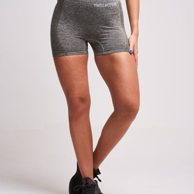 Fortel Recycled Ruched Booty Shorts – Petrol Marl