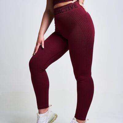 Legging senza cuciture Avira Panel riciclato – Borgogna