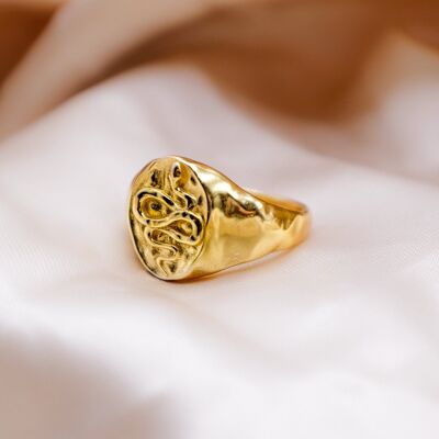 Snake Signet Ring - Gold