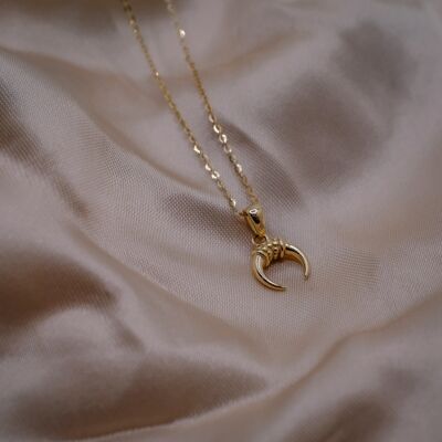 Crescent Moon Necklace - Solid Gold - 9k Gold - Pendant only