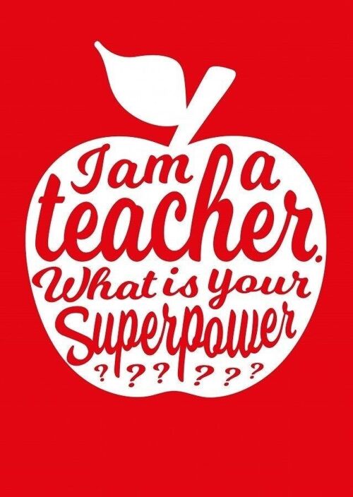 Postcard I am a teacher what is your superpower